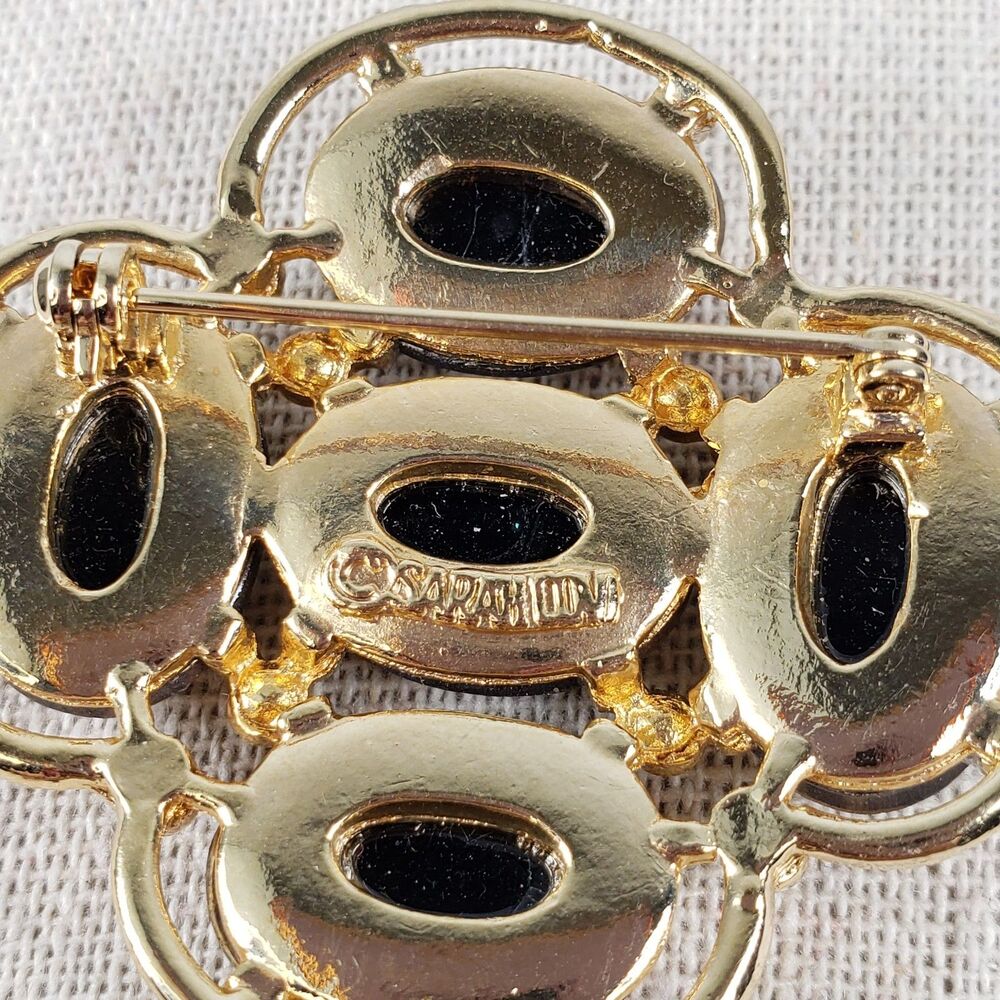 Vtg 1968 Sarah Coventry Light of the East Mosaic Brooch Clip Earrings Set MCM - Picture 14 of 16